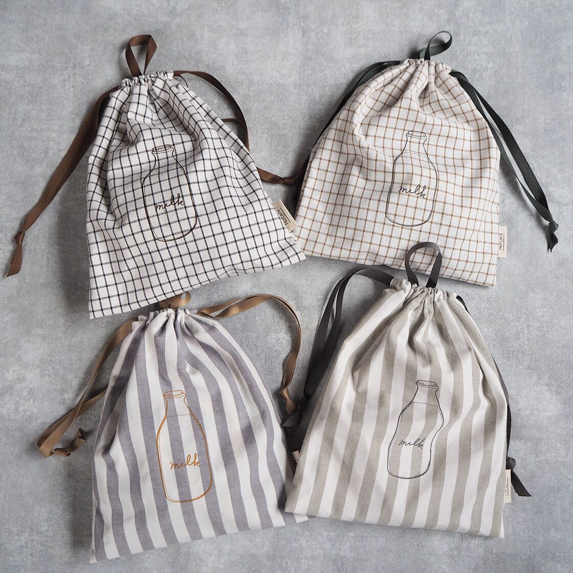 給食袋 チェック・ストライプ | Pay ID 