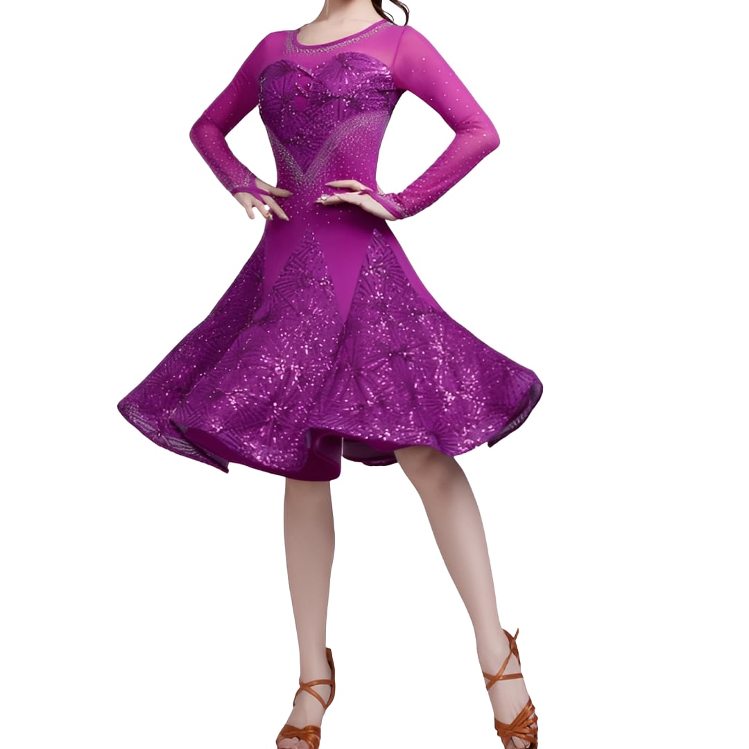 シアースリーブデザイン エレガンス ダンスドレス ds0555