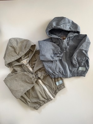 【即納】hoody check jumper