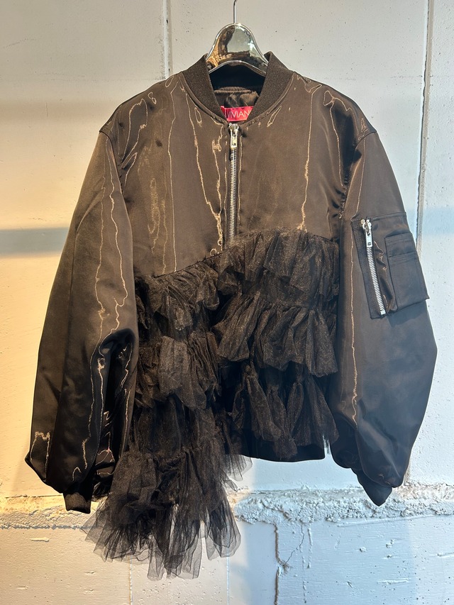 VIVIANO  tulle trimmed bomber jacket