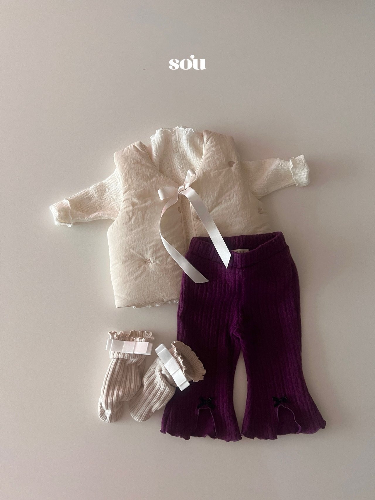 SO U［取寄］embroidery padding vest 26winter
