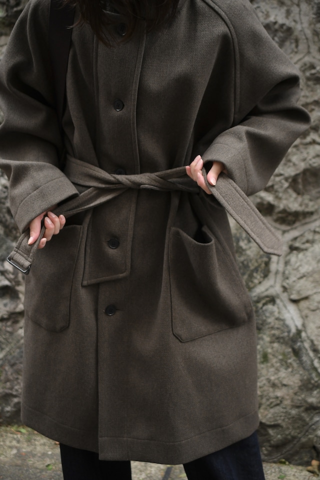 KAPTAIN SUNSHINE / Stand Collar Coat (Moss)