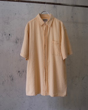 seersucker orange s/s shirt