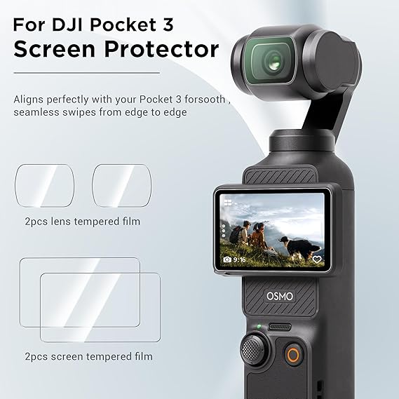 CYNOVA Osmo Pocket 3 ガラスフィルム (4枚セット)DJI Osmo Pocket 3