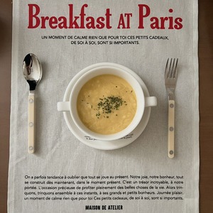 [mamanaube] Breakfast AT Paris マルチ クロス（30×42cm）