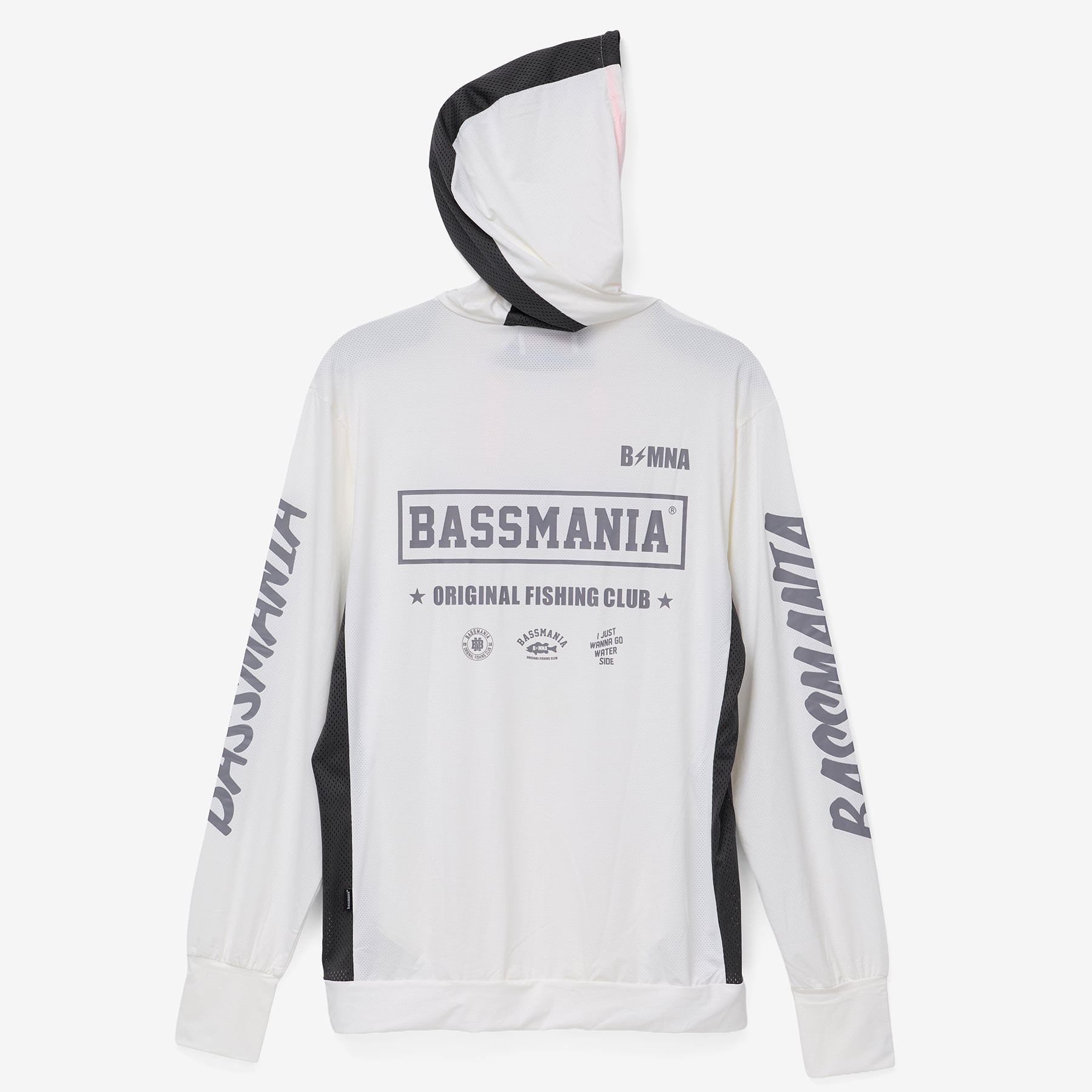 ウェア bassmania UV Rush Cool Logo Pullover 3WAY UV Rush Cool Logo Pullover［WHITE］［LIMITED］ | bassmania.jp