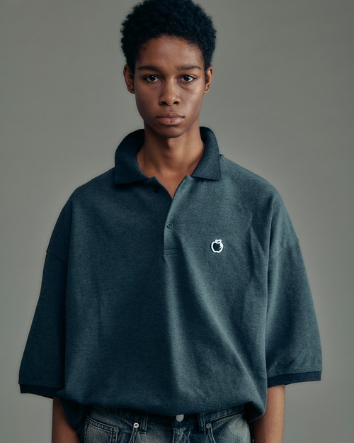 ADAM PATEK BITE APPLE patch polo shirt (GRY) AP2614028