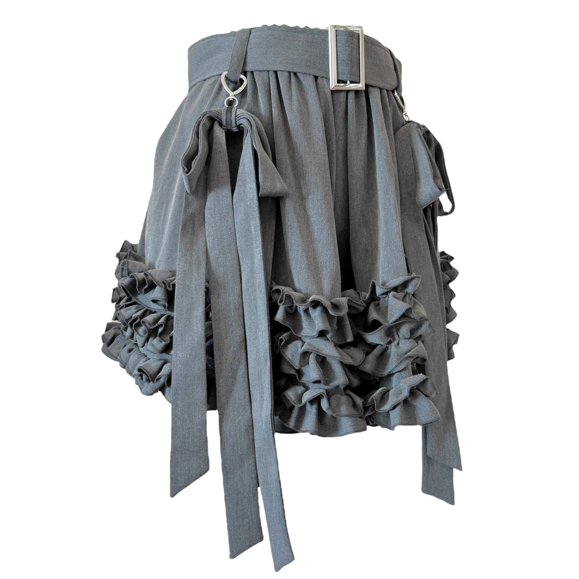 リボンフリルショートパンツ GRAY | HEIHEI