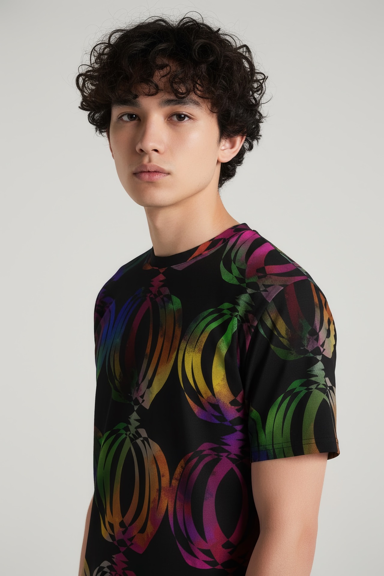 All-over print men's crew neck T-shirt