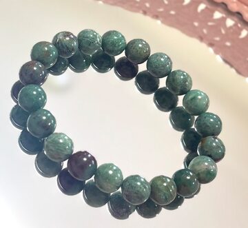 高品質No:1351天然石ミルキーゴールデンマイカブレスレット 