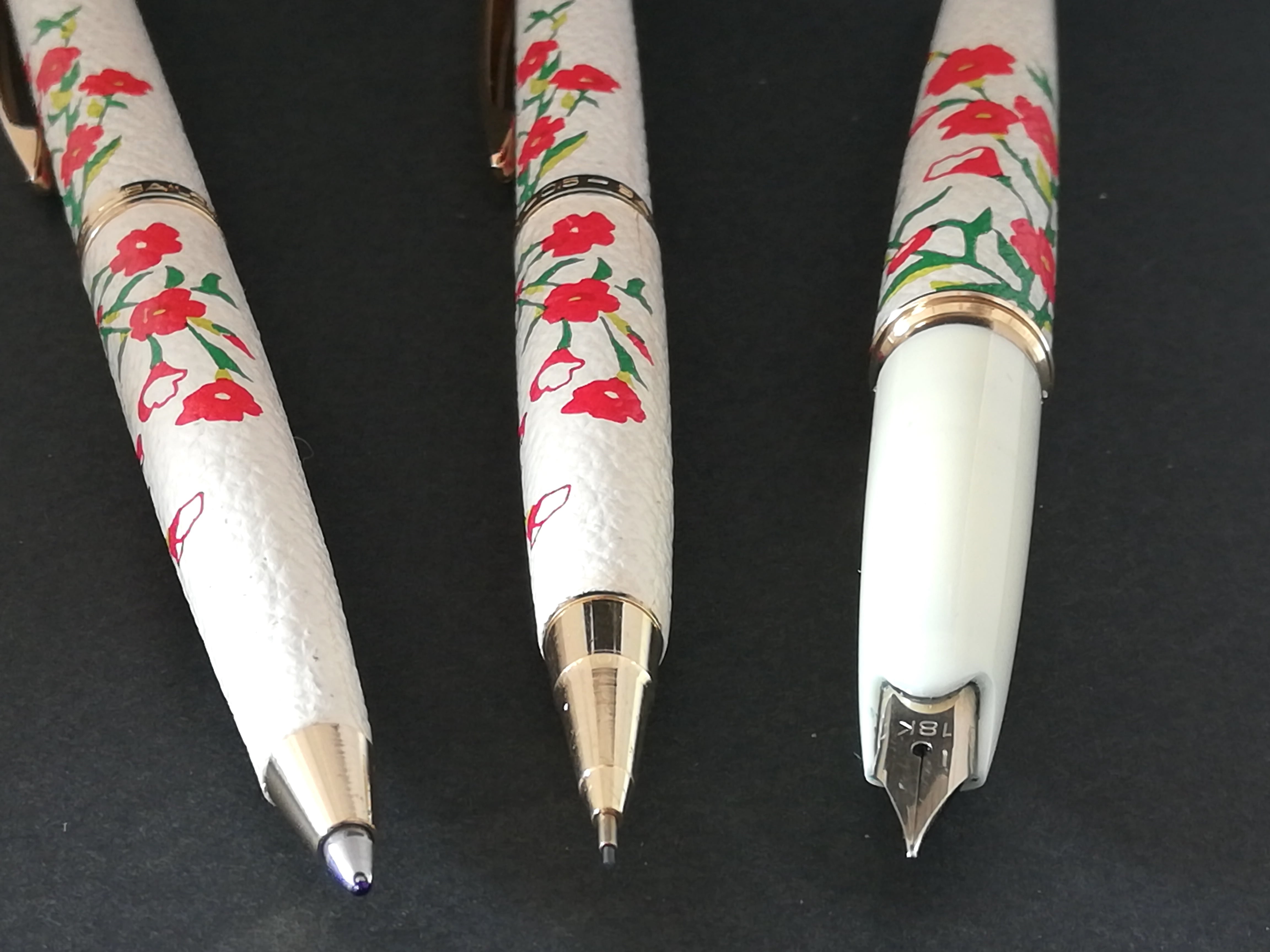 セット販売】'70s セーラー万年筆 レザー SAILOR LEATHER （細字） 18K