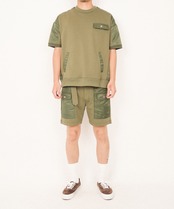【#Re:room】SWITCHING SWEAT SHORTS［REP296］