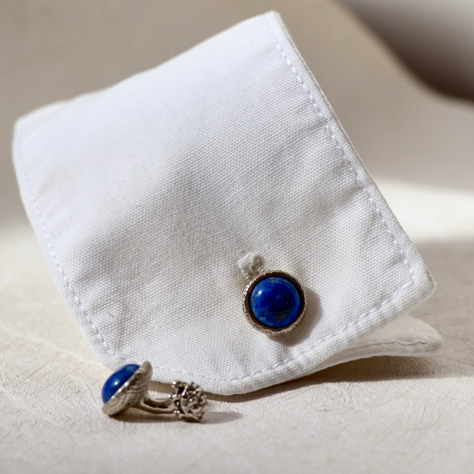 Lapis Lazuli & Turtle cufflinks・ラピスラズリと亀カフリンクス