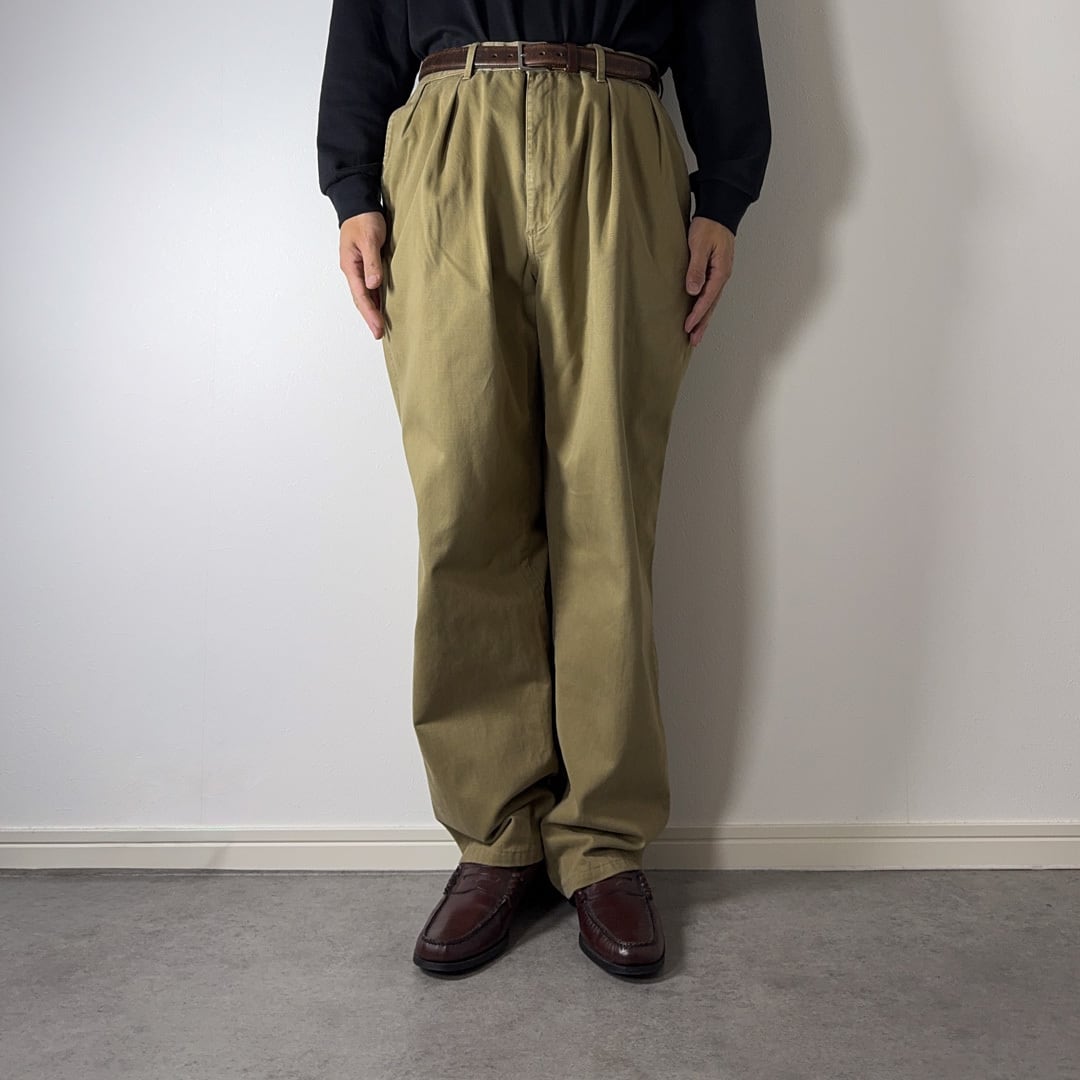90sPoloRalphLauren チノトラウザーズ TALONジップ 古着 90s 初期型 Polo by Ralph Lauren POLO CHINO 