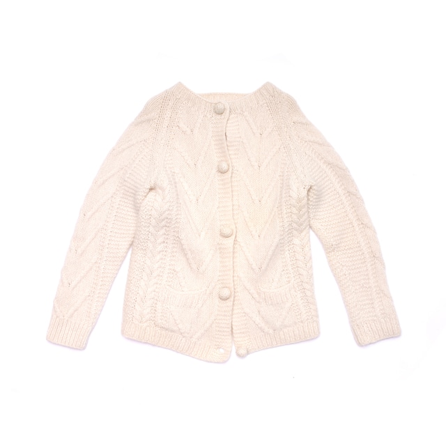 [vintage]hand cable knit cardigan