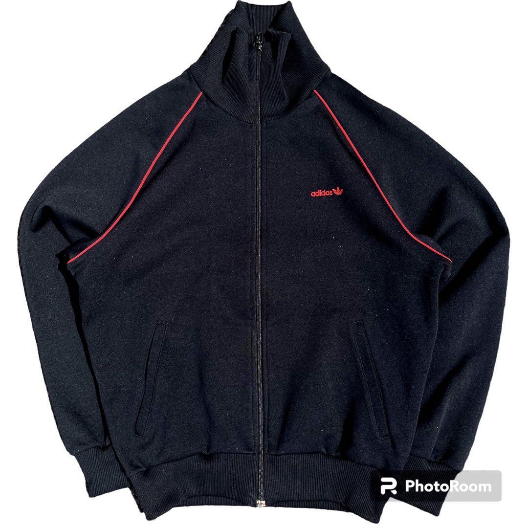 デサント製》80s adidas アディダス 西ドイツ ジャージ ブラック  