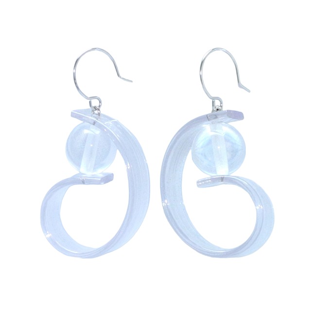 THINKER EARRINGS - Clear-Clear