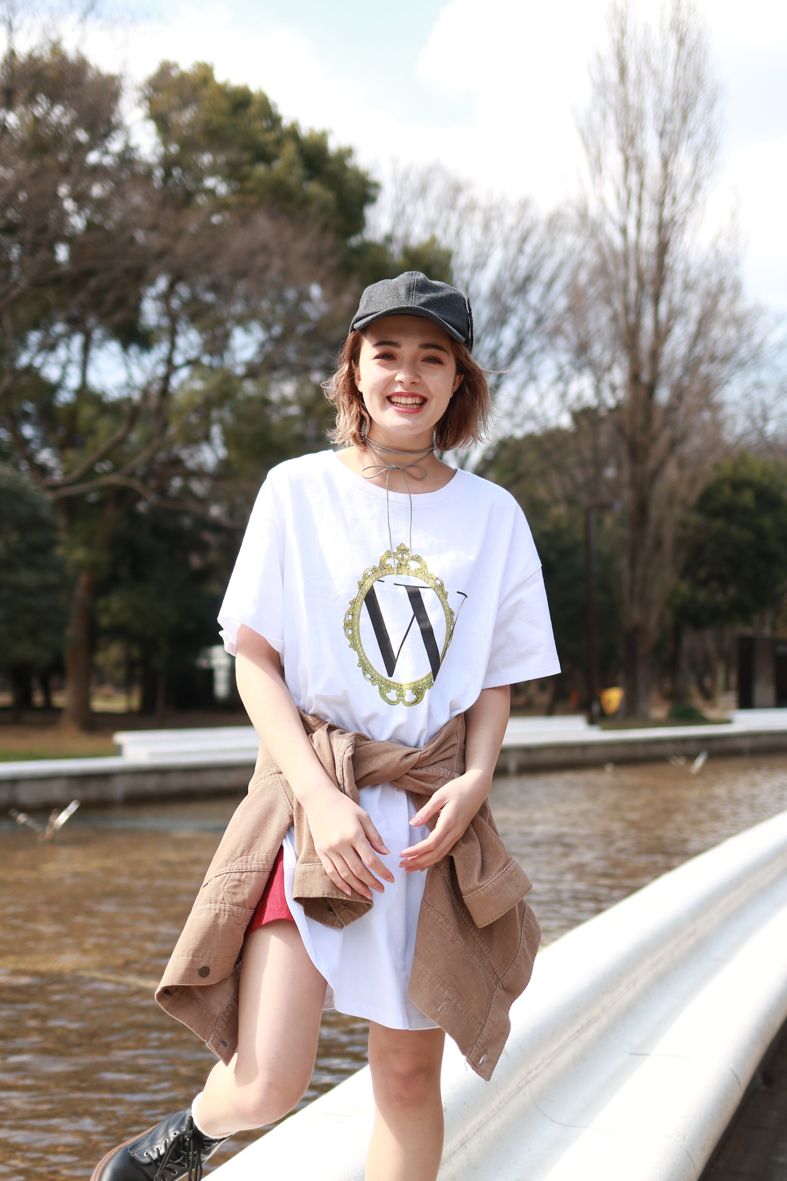 送料無料 レディース ワンピース トップス カットソー プリント 20代