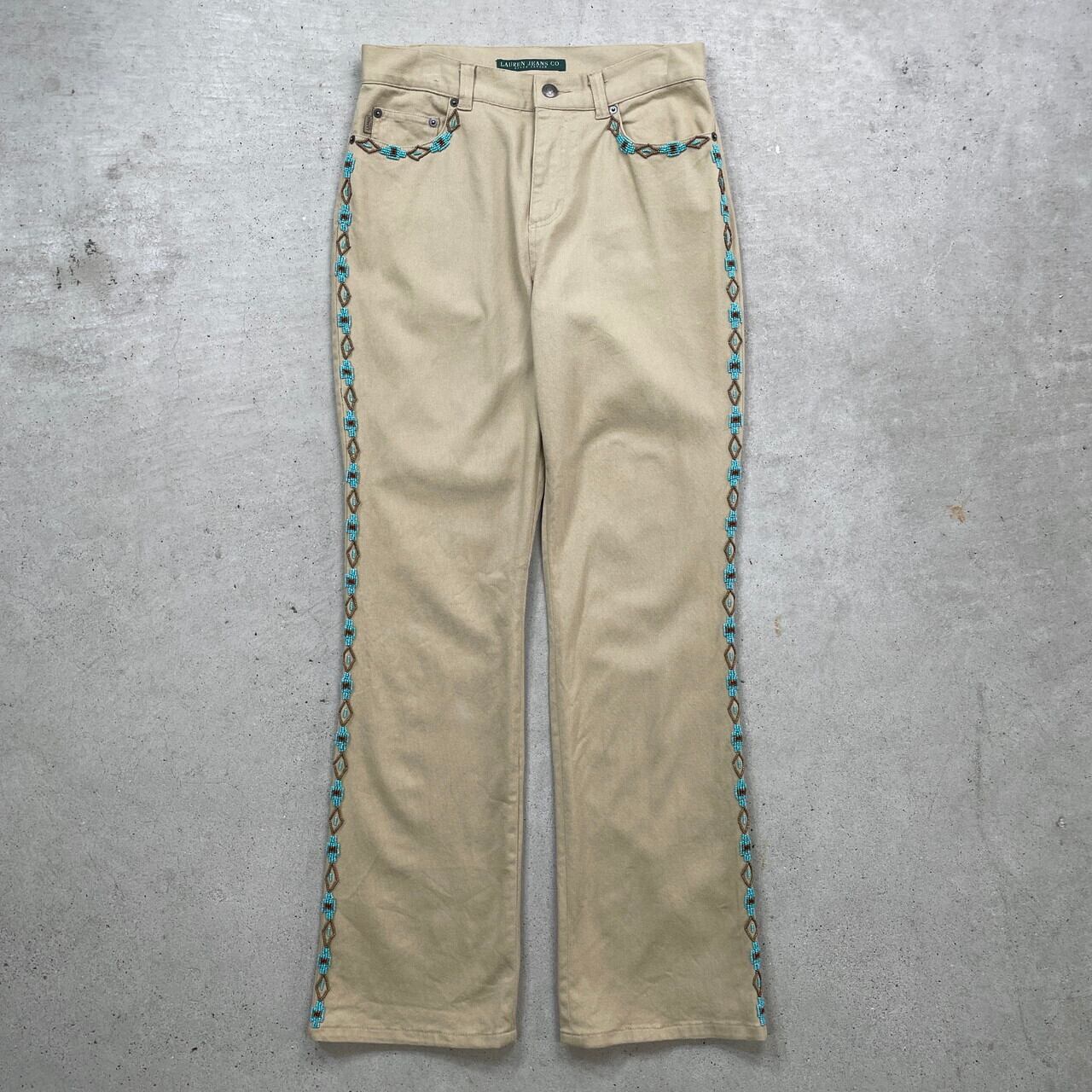 LAUREN RALPH LAUREN ローレン ラルフローレン コットンフレアパンツ 