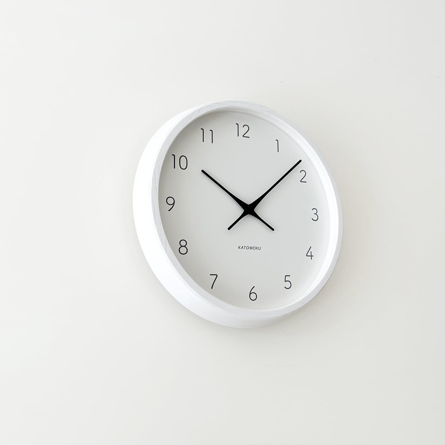 KATOMOKU muku clock 7 ホワイト km-60WH | 加藤木工株式会社 online shop