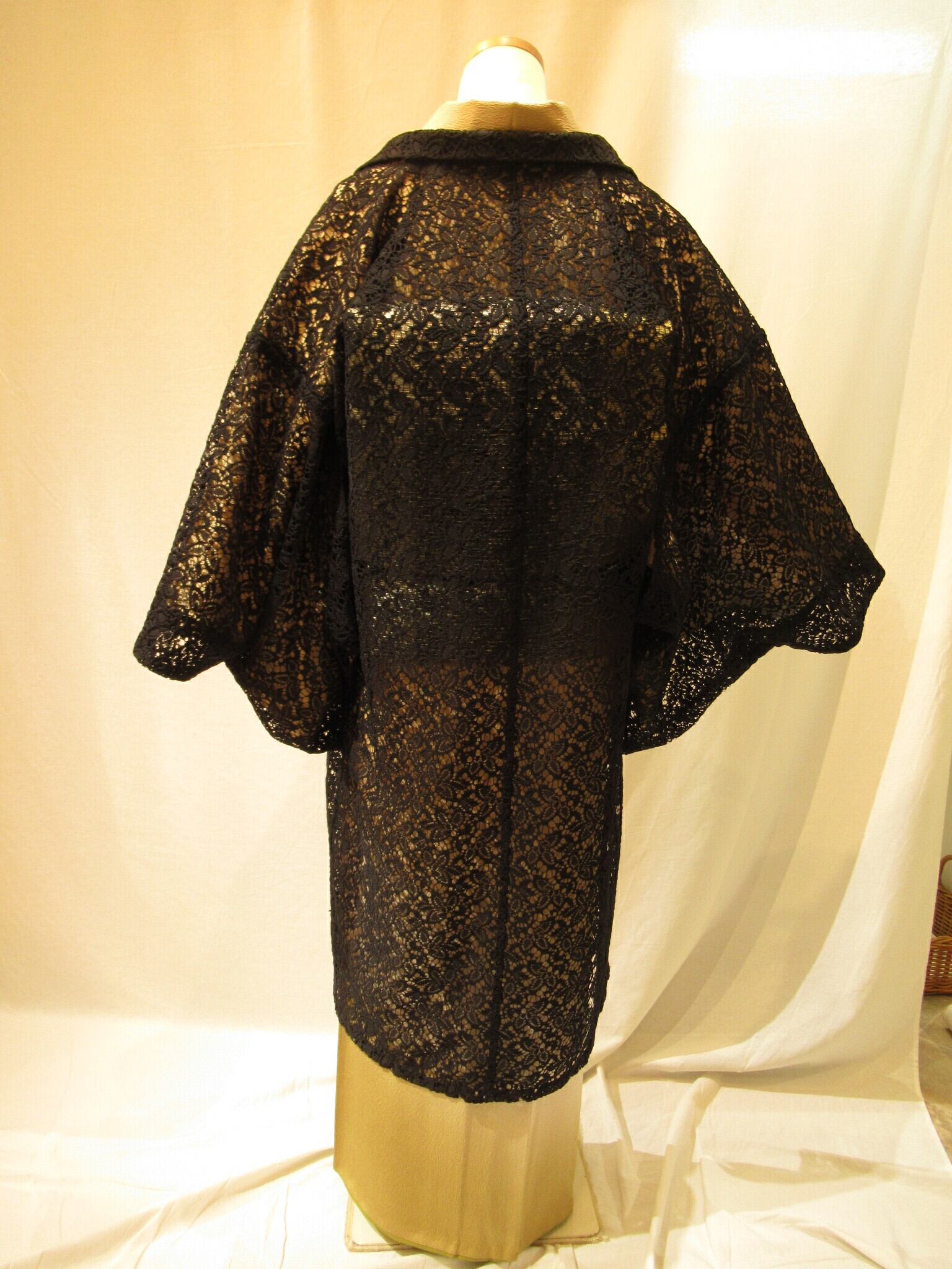 1702レース長羽織 花文様 新品 | リサイクル着物と着物ジャケットLa遇