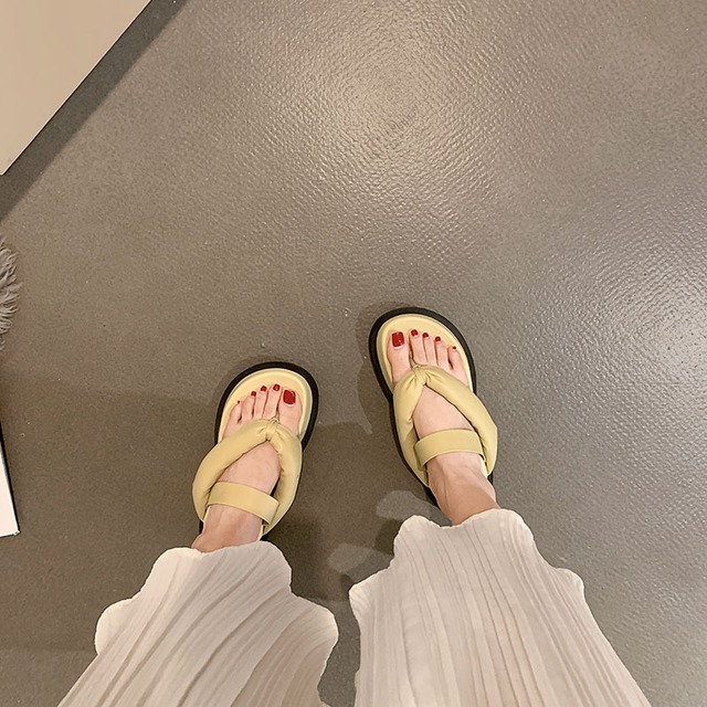 サマーレッドサンダルミュール 靴 シューズ 大人ガーリー スウィート キュート カジュアル 夏物 フェイクシューズ35450395221