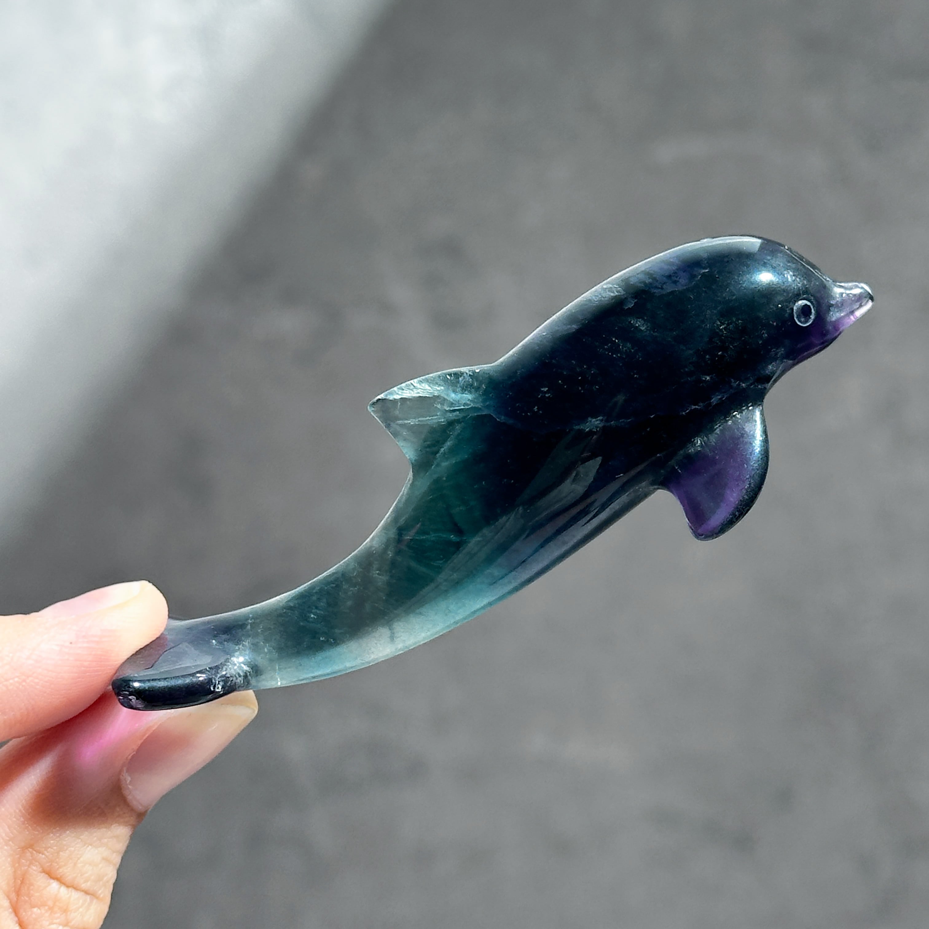 レインボーフローライト イルカ44◇ Fluorite ◇天然石