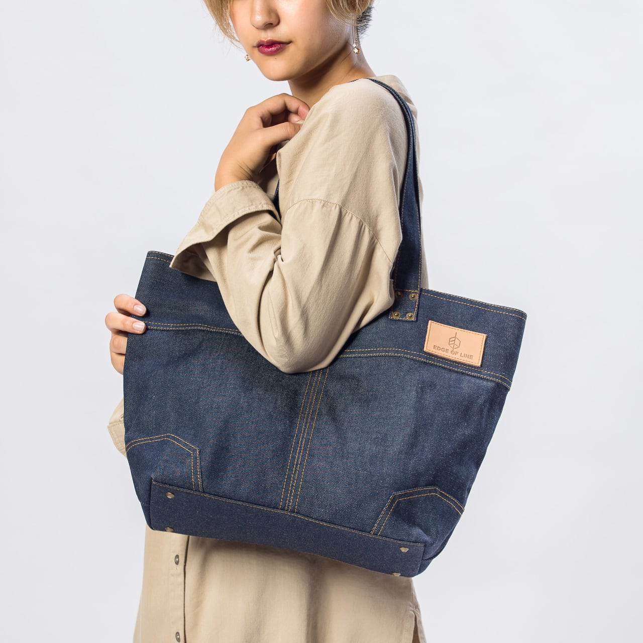 デニムトートバッグ 大 | EDGE OF LINE｜ONLINE STORE