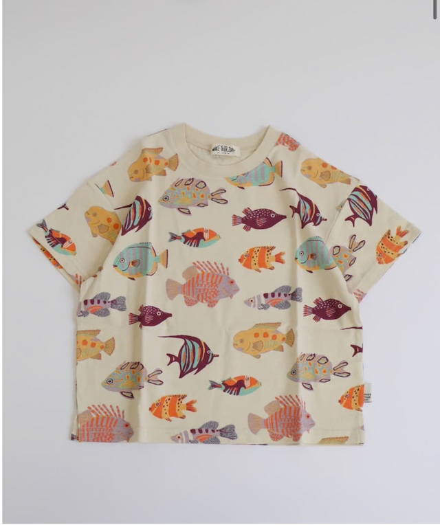 おさかなカーニバル総柄半袖Tシャツ■80~140cm