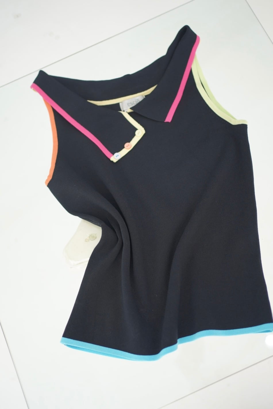 colorful summer knit tank