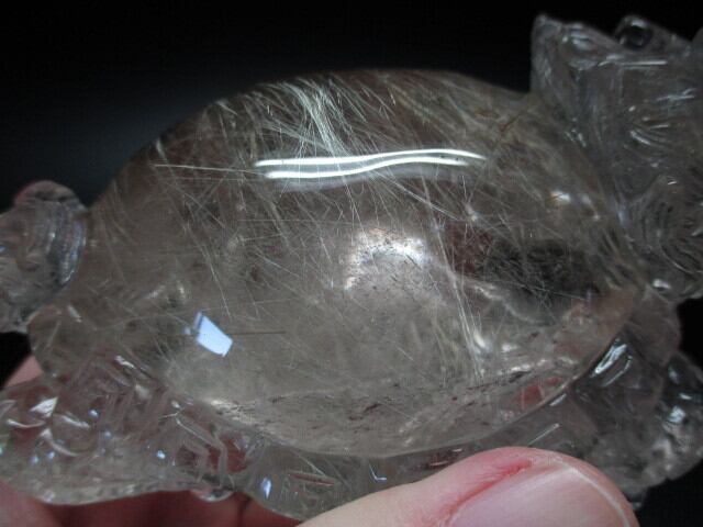 [送料無料][高品質] ルチルクオーツ龍亀「ロングイ」 no.2