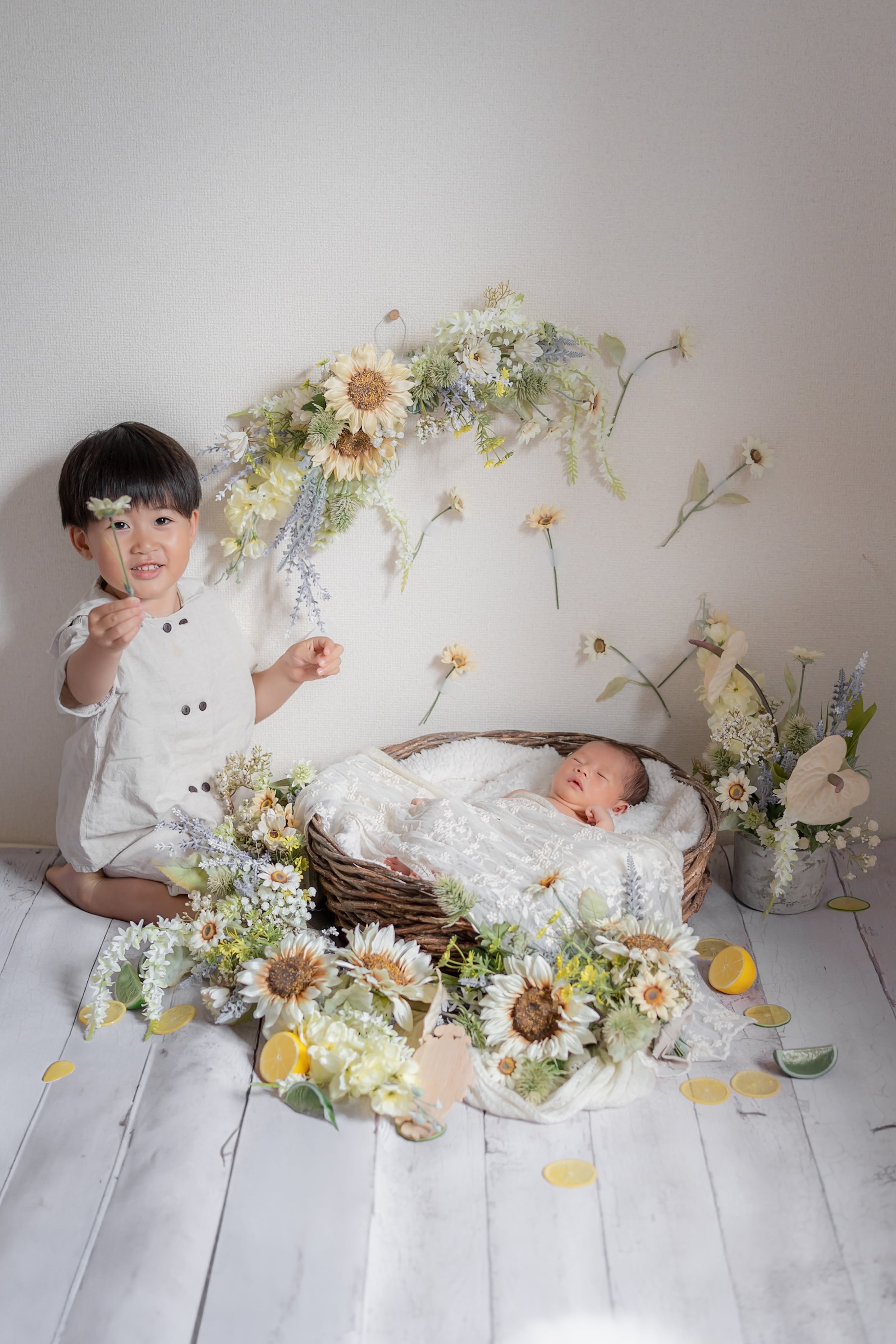 6-8月期間限定】ラウンドリース12 summer sunflowerニューボーンフォト