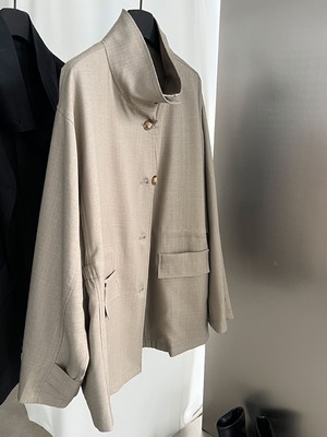 スタンドカラー　ルーズシルエットジャケット　2col K 26164