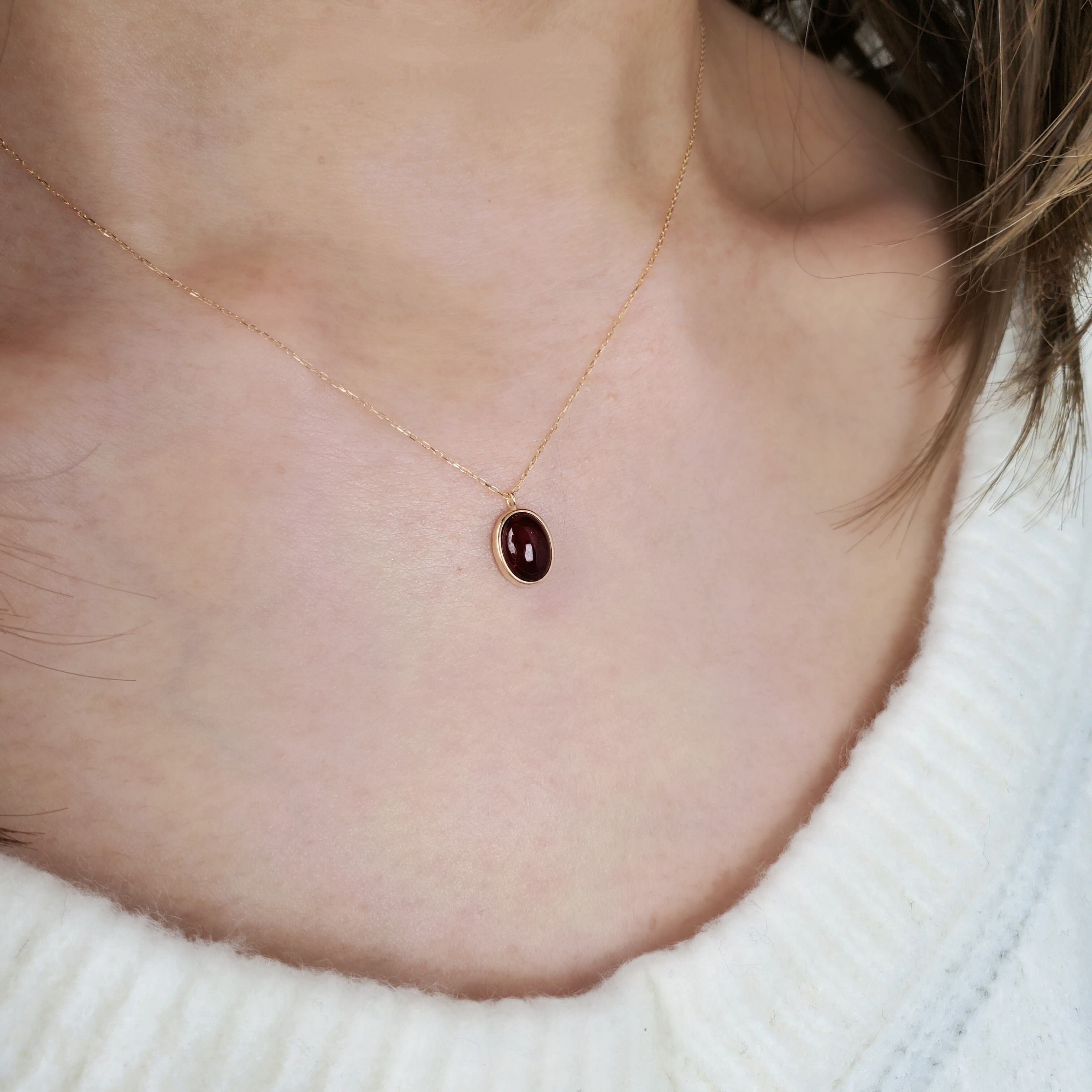 K18YG ガーネット ペンダント＜Selection｜12〜1月＞ | ベルアージュカネダ