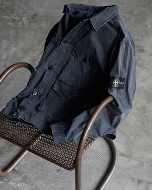 “STONE ISLAND” 4-pocket military jacket / sun-faded black / Made in ITALY