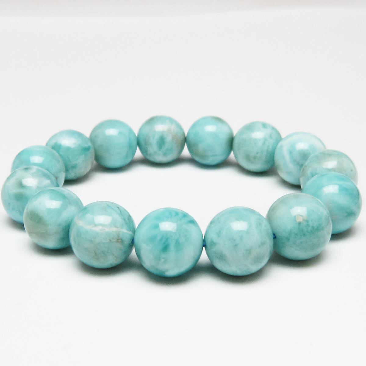 ラリマー ブレスレット 14mm 一点物 111-56534