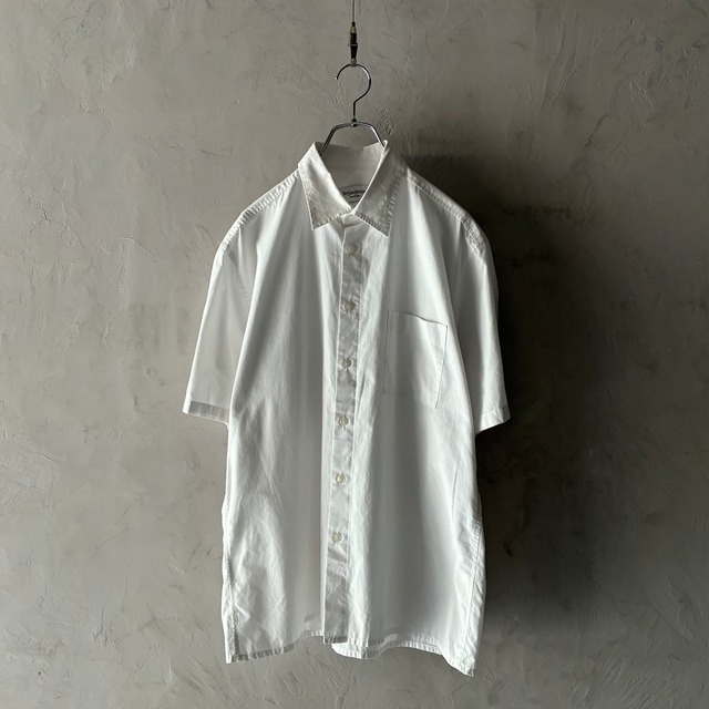 -Yves Saint Laurent- logo embroidery s/s dress shirt