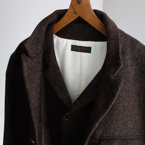 classique french tweed sackcoat / brown