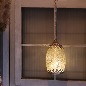 mondimanche ランタン　パウダーエッグLEDランタン｜電池LED　どこにでも飾れてシャビーに