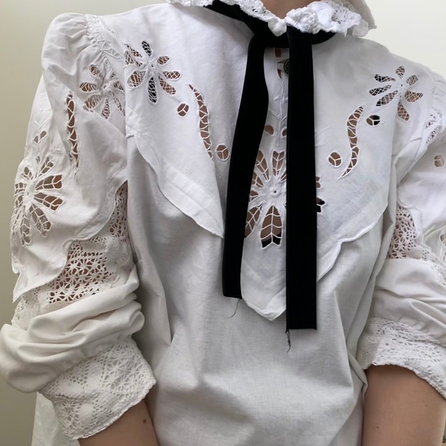 Ruffle Cotton Blouse
