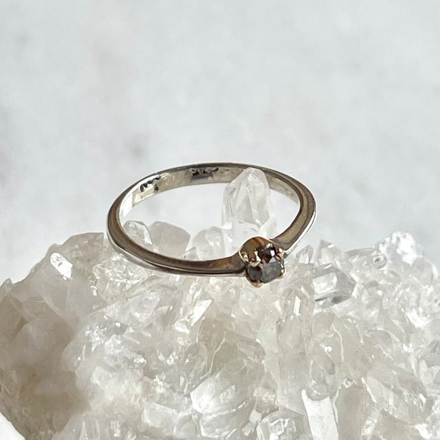 【モンサンミシェルにてアチューメント】【超美石】ダイヤモンド　シルバーリング　（サイズは14号）8210