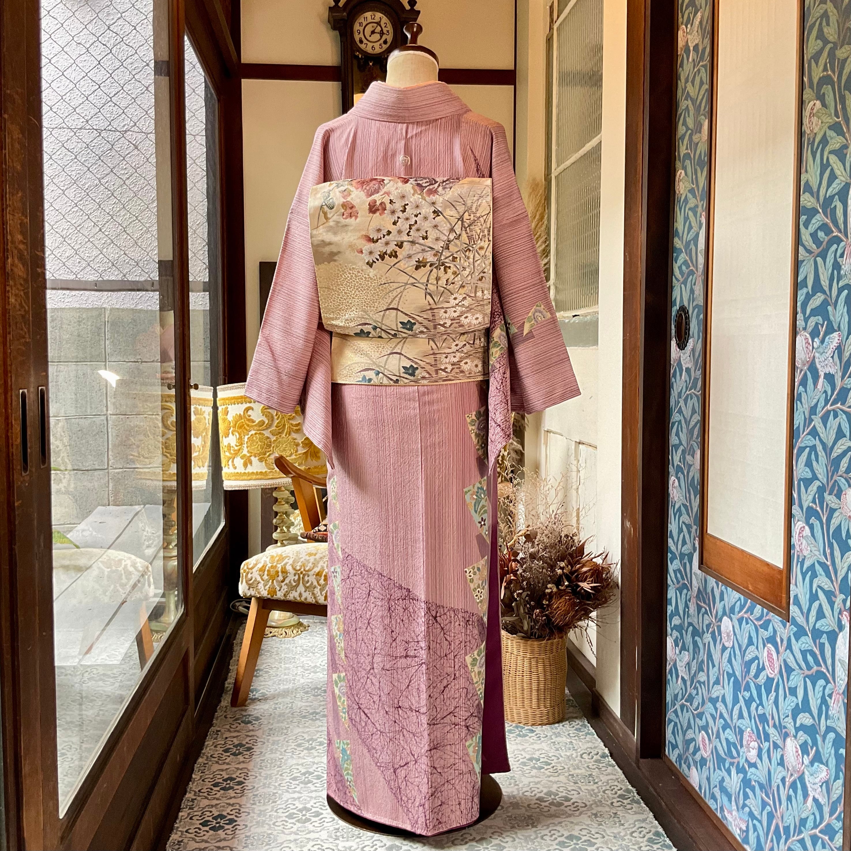 幾何学和モダン＊訪問着セット 紫 礼装 七五三ママ 卒業式 入学式 訪問