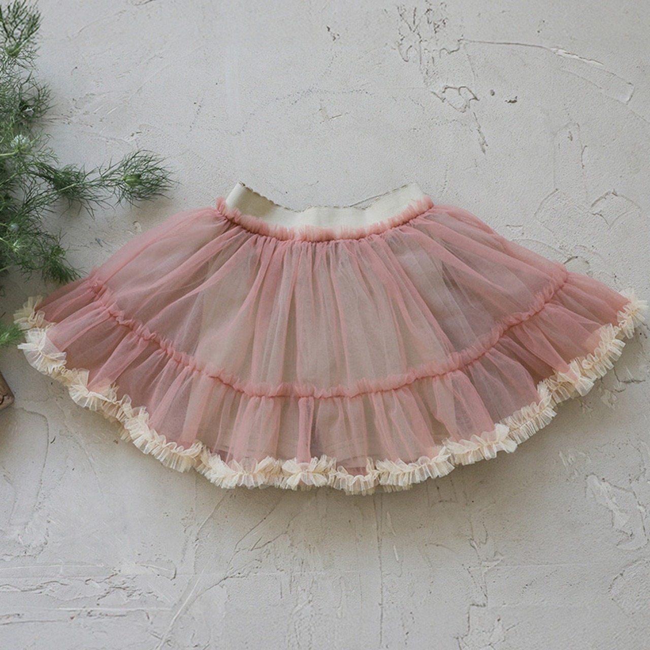 夏レギンス付きチュールスカート