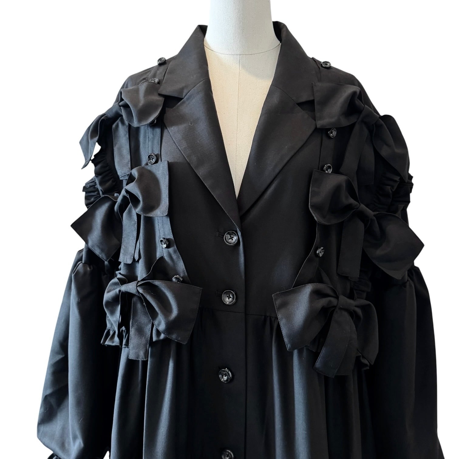 リボンドッキングスーツワンピース BLACK