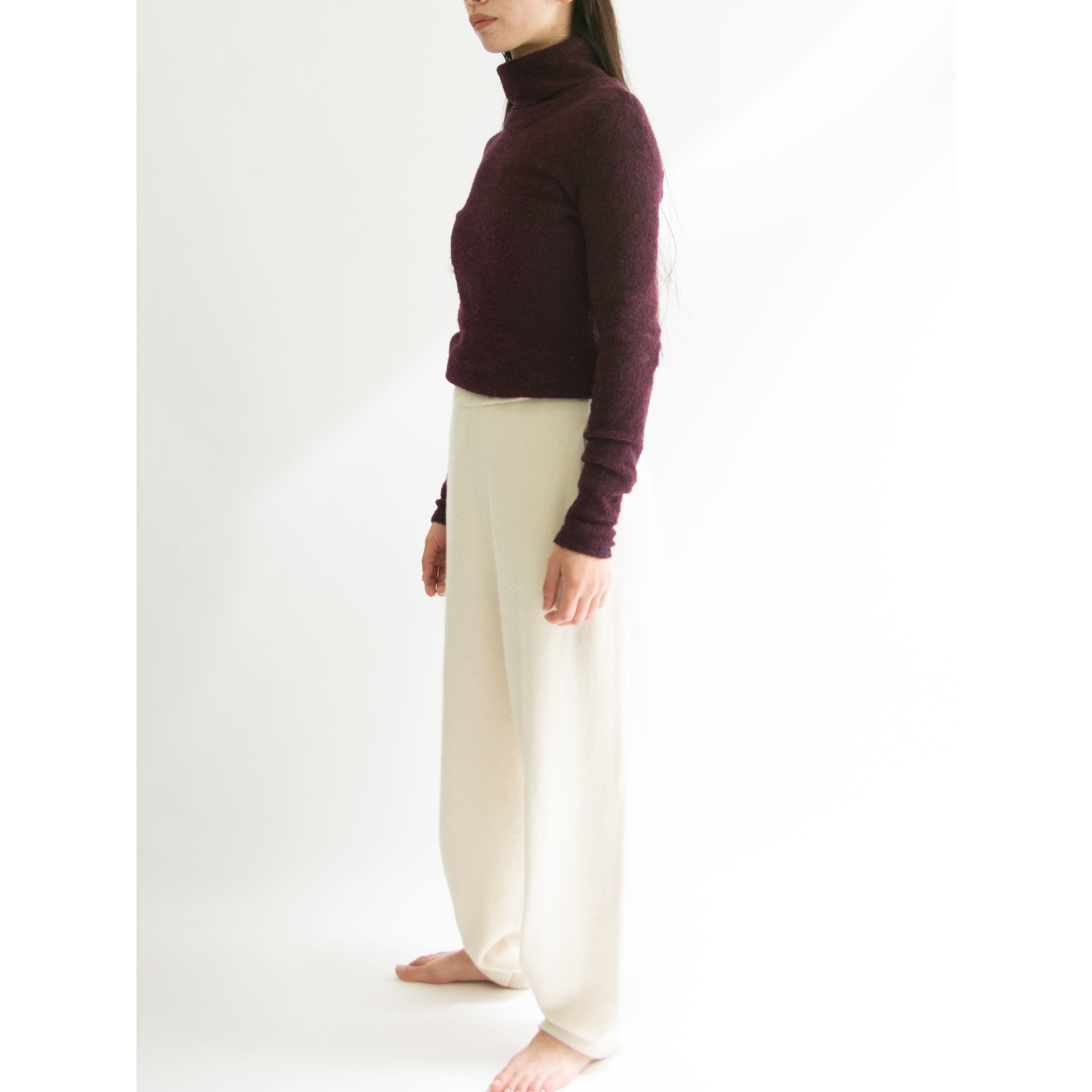【Tricot Chic】Made in Italy 70-80's Wool-Polyester High Neck Sweater（トリコ シック イタリア製ウールポリエステルハイネックセーター タートルニット）
