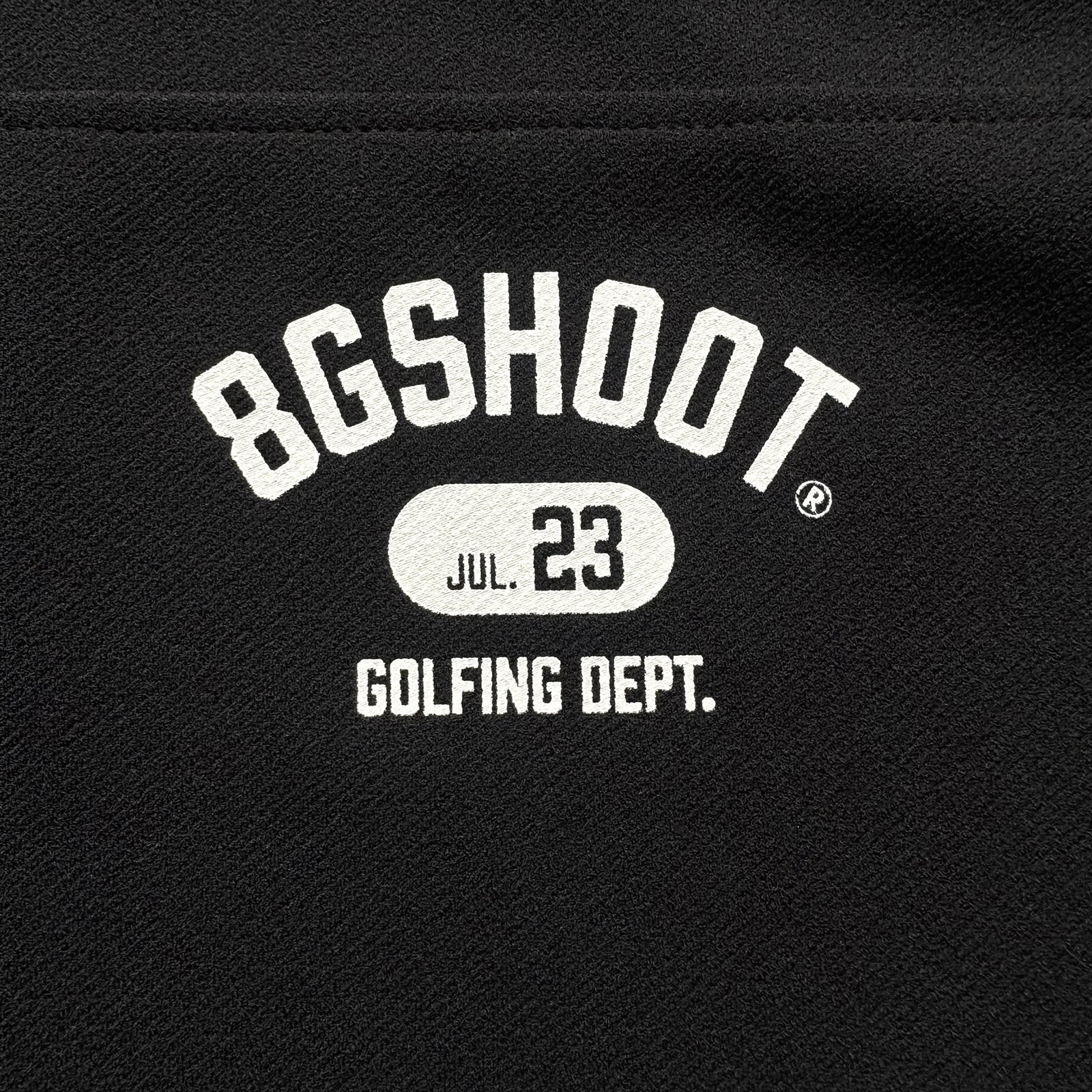 COLLEGE LOGO MOCK NECK FOOTBALL SHIRT -BLACK- | 8G SHOOT WEBSTORE