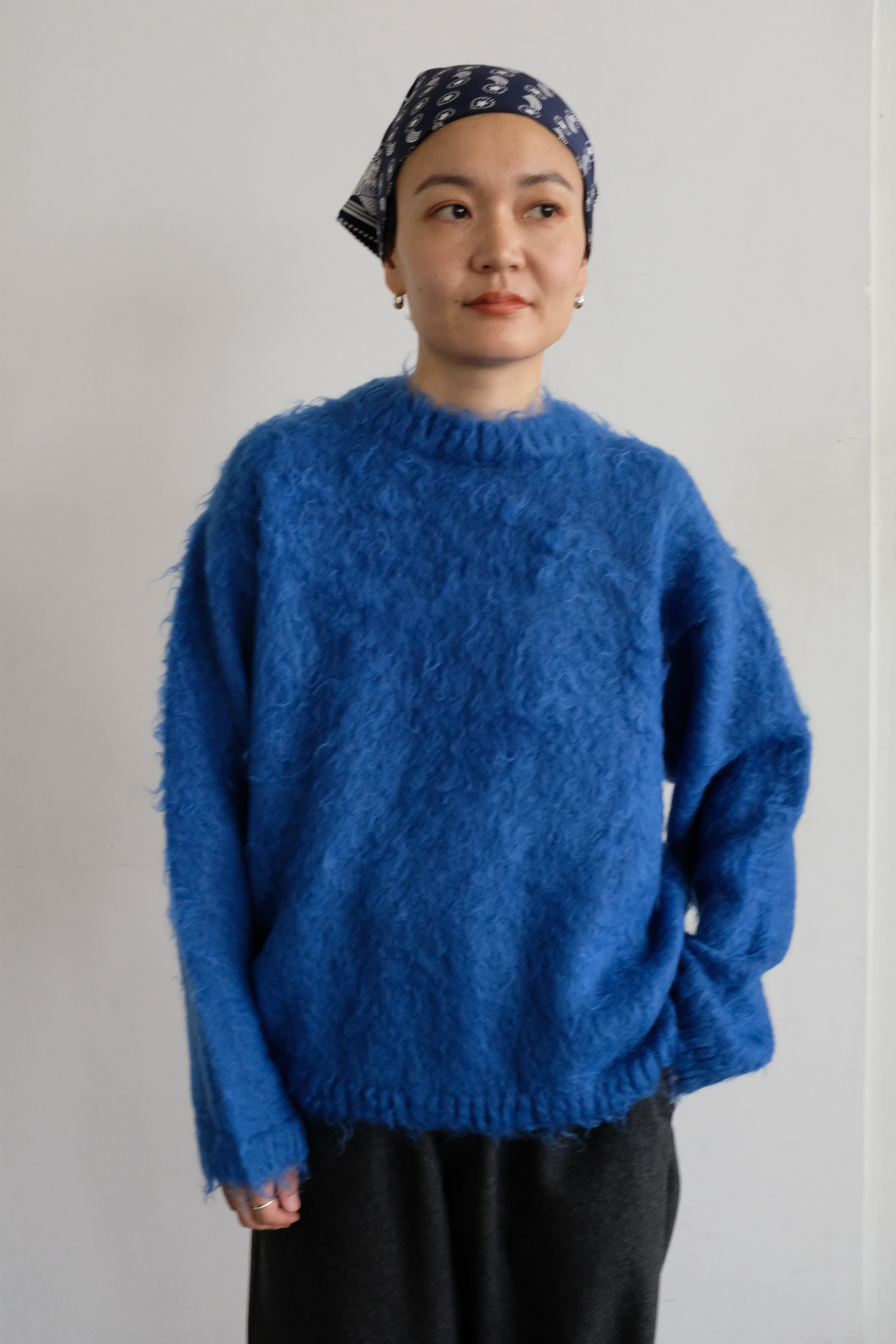 YLÈVE] MOHAIR NAPPING KNIT P/O / SKY BLUE | YES-姫路の美容院と服の