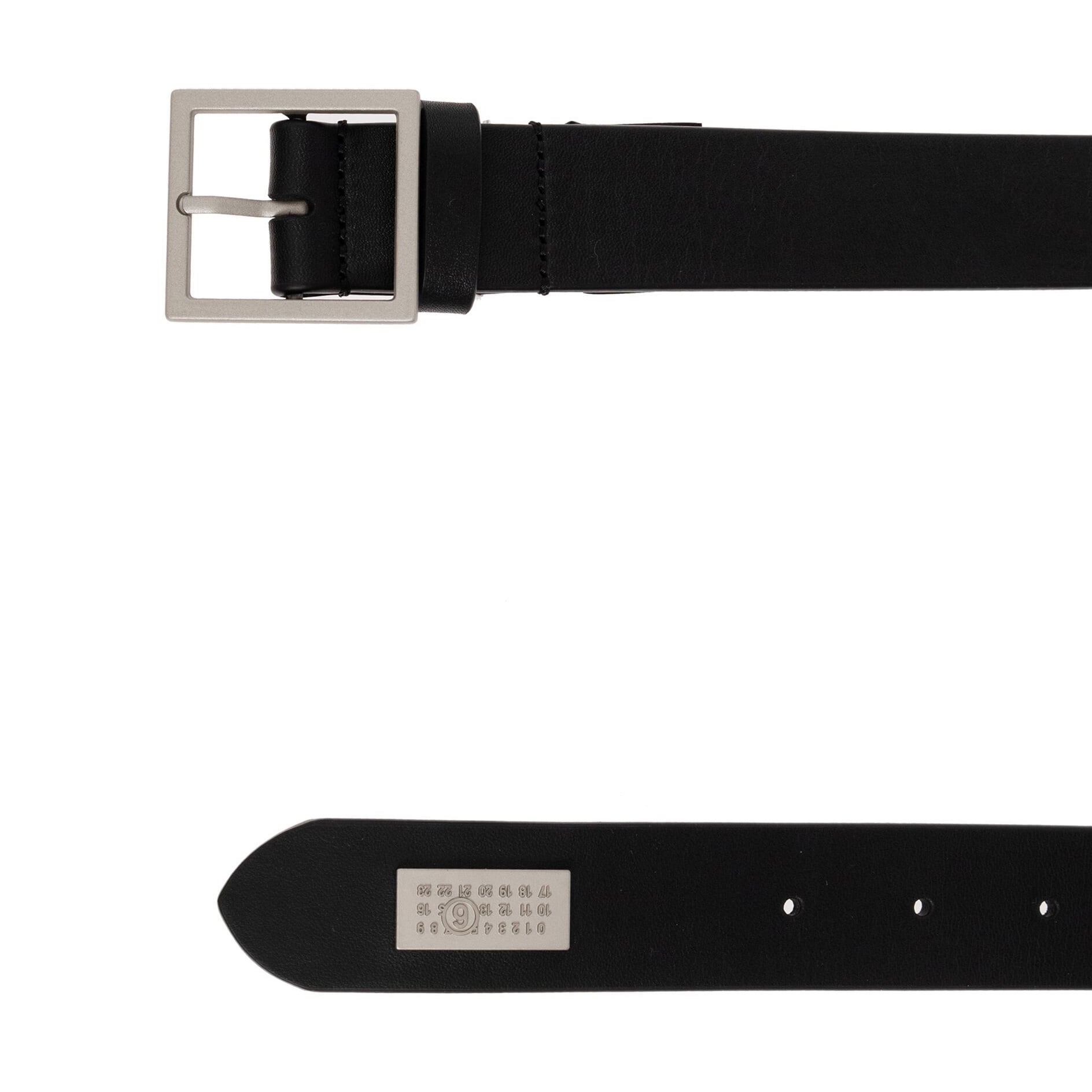 MM6 NUMERIC BUCKLE BELT BLACK | SAKAN LES YEUX