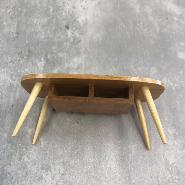 020-30185　ミニチュア家具　＊1/12サイズ＊ table&chair　ソファテーブル　ナチュラル