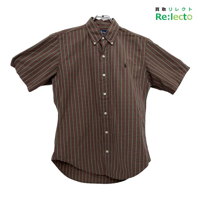 POLO RALPH LAUREN ポロ ラルフローレン クラシックフィット ボタンダウン 半袖 チェック シャツ HS-RL-LA0842 M